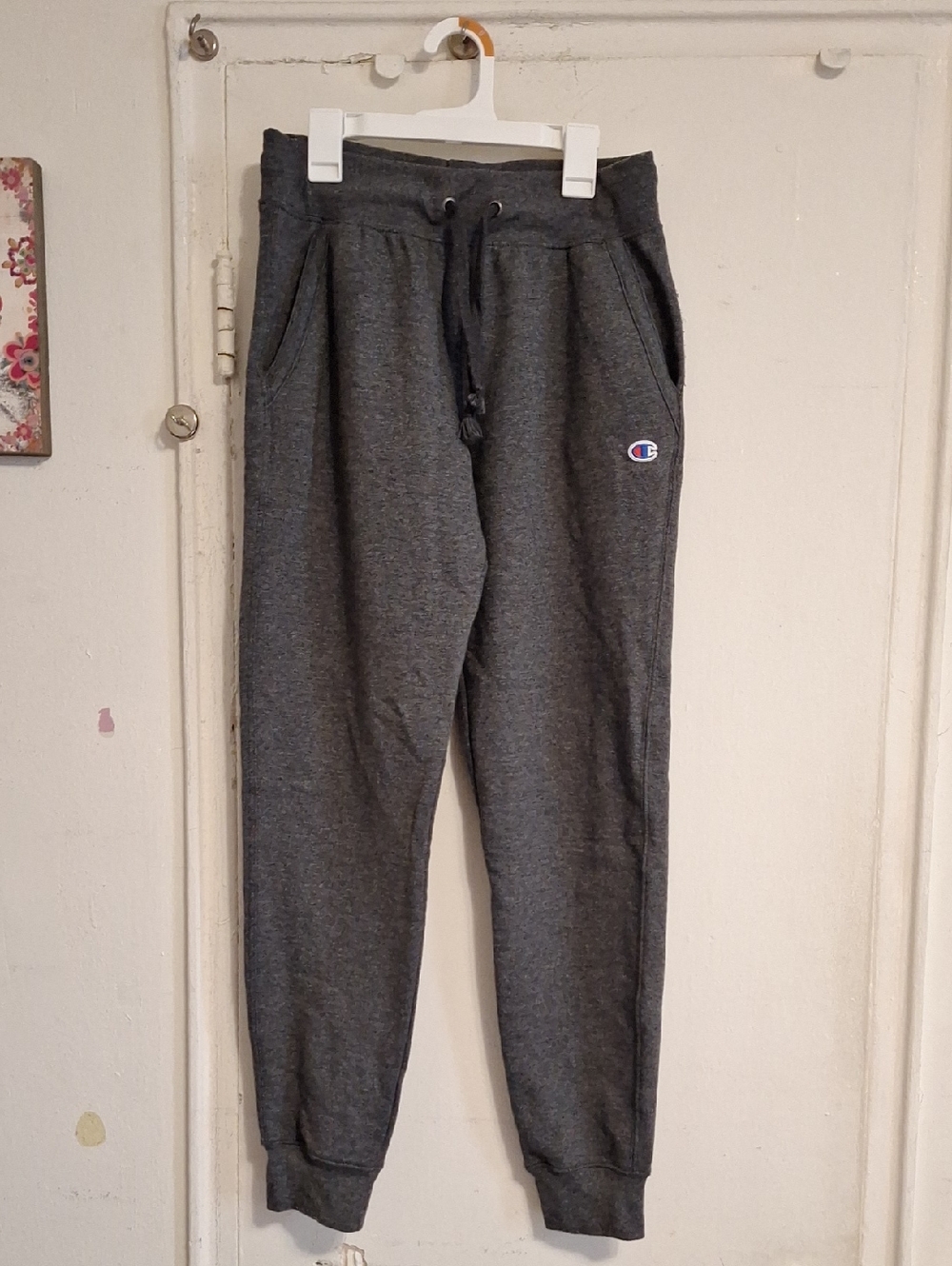 Champion Dark Gray Jogger Pants with Logo